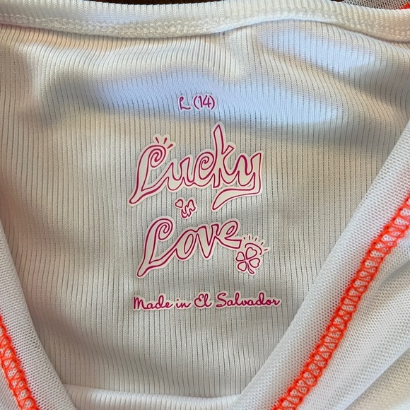 LUCKY IN LOVE Girls Liberty So In Love Tank Tennis Pickeball - Picture 6 of 6